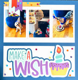 Make a Wish - Printed Premade Scrapbook Page 12x12 Layout