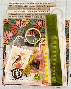 Vintage Inspired - Floral - Birds  - Junk Journal Kit  - Only 1 Available