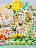Yellow - Orange - Green - Floral -Butterfles - Junk Journal Kit  - Only 1 Available