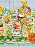 Yellow - Orange - Green - Floral -Butterfles - Junk Journal Kit  - Only 1 Available