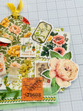 Yellow - Orange - Green - Floral -Butterfles - Junk Journal Kit  - Only 1 Available