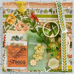 Yellow - Orange - Green - Floral -Butterfles - Junk Journal Kit  - Only 1 Available