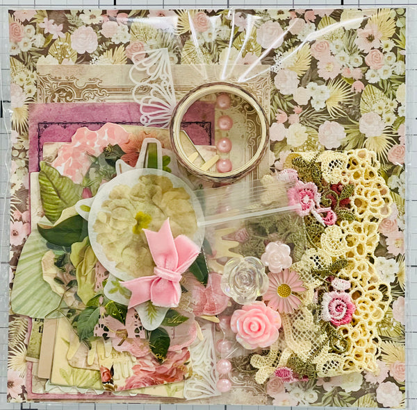 Pink Floral - Junk Journal Kit  - Only 1 Available