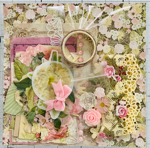 Pink Floral - Junk Journal Kit  - Only 1 Available