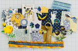 Floral - Blue - Yellow - Nature - Junk Journal Kit  - Only 1 Available