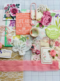 Floral - Pink - Butterflies - Junk Journal Kit  - Only 1 Available