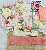 Floral - Pink - Butterflies - Junk Journal Kit  - Only 1 Available