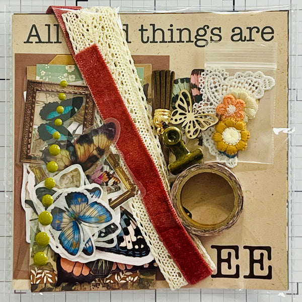 Good Things are Wild & Free - Butterflies - Junk Journal or Scrapbook Kit  - Only 1 Available