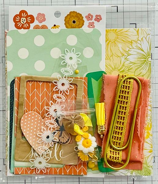 Happy Day - Flowers - Butterflies - Junk Journal or Scrapbook Kit  - Only 1 Available
