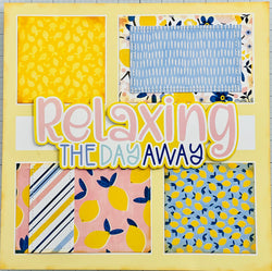 Relaxing the Day Away - Premade Scrapbook Page 12x12 Layout - ONLY 1 AVAILABLE