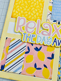 Relaxing the Day Away - Premade Scrapbook Page 12x12 Layout - ONLY 1 AVAILABLE