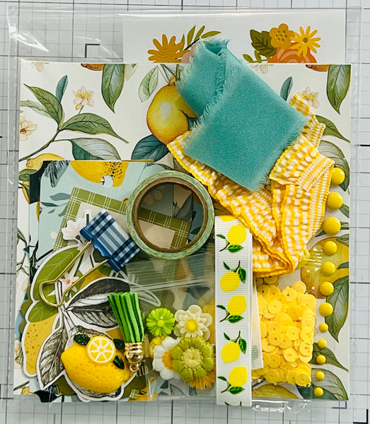 Lemons - Floral - Junk Journal or Scrapbook Kit  - Only 1 Available