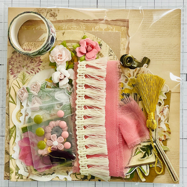 Vintage Inspired - Floral - Junk Journal or Scrapbook Kit  - Only 1 Available