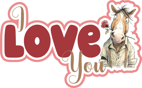 I Love You - Scrapbook Page Title Sticker