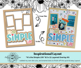 It's the Simple Life - 3 Frames - Scrapbook Page Layered Overlay Kit - 8.5 x 11