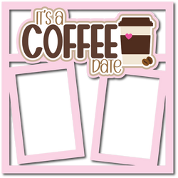 It's a Coffee Date - Scrapbook Page Layered Overlay Kit