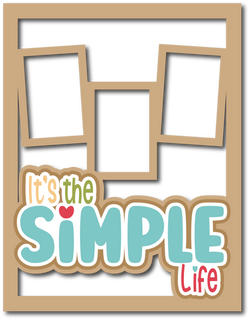 It's the Simple Life - 3 Frames - Scrapbook Page Layered Overlay Kit - 8.5 x 11