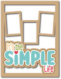 It's the Simple Life - 3 Frames - Scrapbook Page Layered Overlay Kit - 8.5 x 11