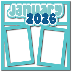 January 2026 - 4 Frames - Scrapbook Page Layered Overlay Kit