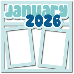 January 2026 - Layered Overlay - Digital Cut File - SVG - INSTANT DOWNLOAD