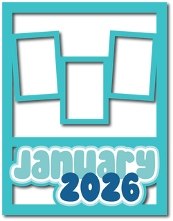 January 2026 - Scrapbook Page Layered Overlay Kit - 8.5 x 11