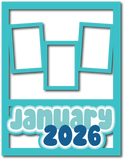 January 2026 - Scrapbook Page Layered Overlay Kit - 8.5 x 11