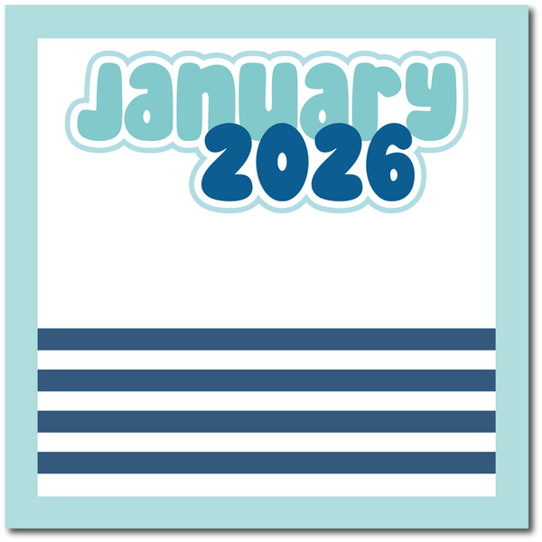 January 2026 - Scrapbook Single Page Kit