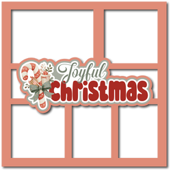 Joyful Christmas - 5 Frames - Scrapbook Page Layered Overlay Kit