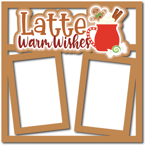 Latte Warm Wishes - Scrapbook Page Layered Overlay Kit