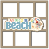 Lazy Days on the Beach - 6 Frames - Scrapbook Page Layered Overlay Kit
