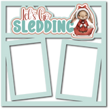 Let's Go Sledding - 2 Frames - Scrapbook Page Layered Overlay Kit