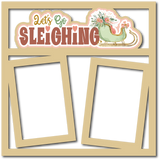 Let's Go Sleighing - 2 Frames - Scrapbook Page Layered Overlay Kit