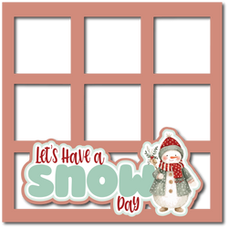 Let's Have a Snow Day - 6 Frames - Scrapbook Page Layered Overlay Kit