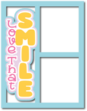 Love That Smile - 3 Frames - Scrapbook Page Layered Overlay Kit - 8.5 x 11