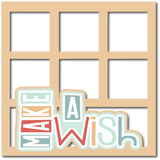Make a Wish - 6 Square Frames - Scrapbook Page Layered Overlay Kit