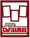 Merry Christmas - Scrapbook Page Layered Overlay Kit - 8.5 x 11