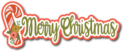 Merry Christmas - Scrapbook Page Title Die Cut