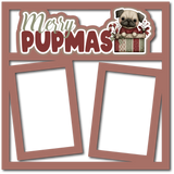 Merry Pupmas - 2 Frames - Scrapbook Page Layered Overlay Kit