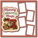 Mixing Christmas Magic - 4 Frames - Scrapbook Page Layered Overlay Kit