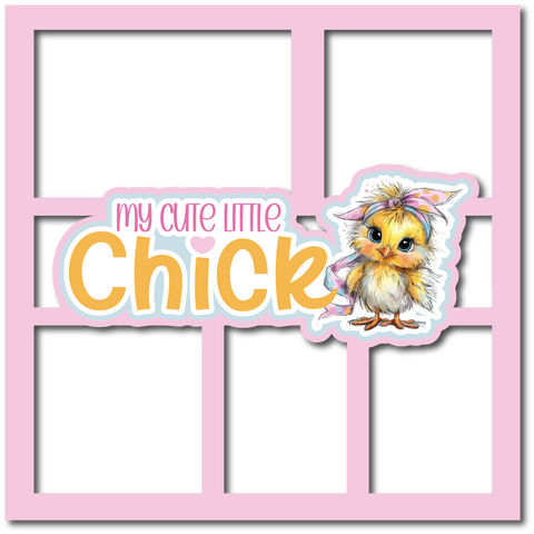 My Cute Little Chick - 5 Frames - Scrapbook Page Layered Overlay Kit