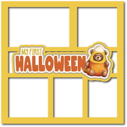 My First Halloween - 5 Frames - Scrapbook Page Layered Overlay Kit