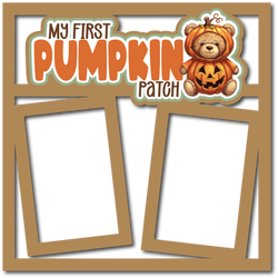 My First Pumpkin Patch - 5 Frames - Scrapbook Page Layered Overlay Kit