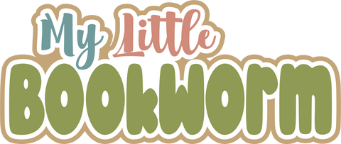 Bookworm Frame My Little Bookworm - 2 Frames - Scrapbook Page Layered Overlay Kit ...