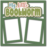 My Little Bookworm - 2 Frames - Scrapbook Page Layered Overlay Kit