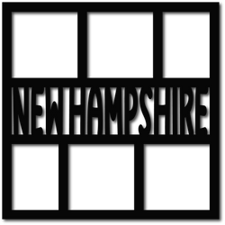 New Hampshire - 6 Frames - Scrapbook Overlay - Digital Cut File - SVG - INSTANT DOWNLOAD