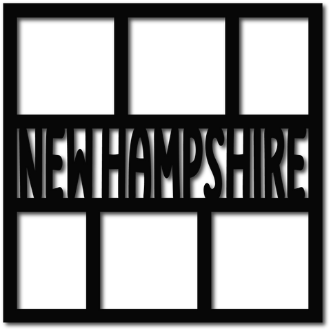 New Hampshire - 6 Frames - Scrapbook Overlay - Digital Cut File - SVG - INSTANT DOWNLOAD