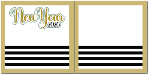 New Years 2026 - Scrapbook Double Page Kit
