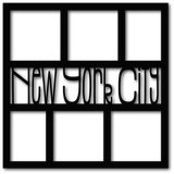 New York City - 6 Frames - Scrapbook Page Overlay - Choose a Color