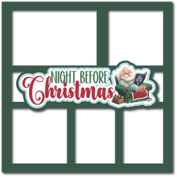 Night Before Christmas - 5 Frames - Scrapbook Page Layered Overlay Kit