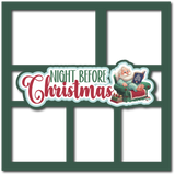 Night Before Christmas - 5 Frames - Scrapbook Page Layered Overlay Kit